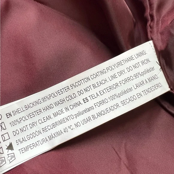 Forever 21 Burgundy Faux Leather Moto Jacket Women’s Size M NWT - Picture 10 of 10